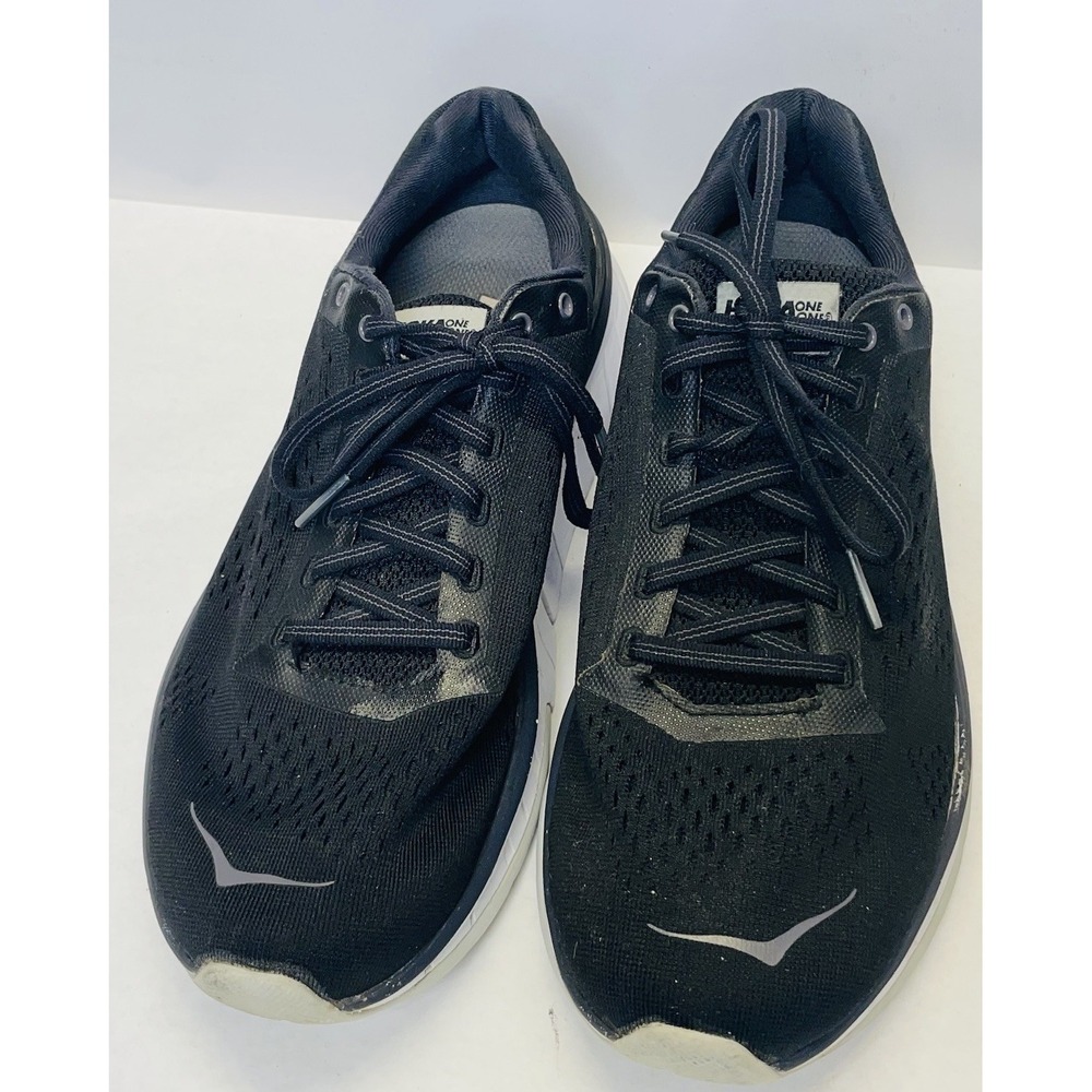 Hoka One One Cavu Women's 8 1019282 BWHT Running Shoes BLACK Mesh Sneaker